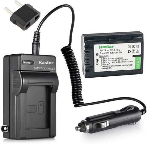 Kastar Battery (1-Pack) and Charger Kit for Sony NP-FH50, NP-FH40, NP-FH30, NP-FP50, NP-FP51 work with Sony DSLR-A230, DSLR-A330, DSLR-A290, DSLR-A380, DSLR-A390, HDR-TG1E, HDR-TG3, HDR-TG5, HDR-TG5V, HDR-TG7, DSC-HX1, DSC-HX200,?DSC-HX100V in Saudi Arabia