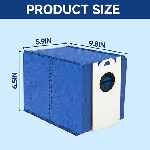 2 Pack 6 Liter Large Capacity Dust Bags Fits for BObsweep UltraVision & UltraVision Pet Self-Empty Robot Vacuum Cleaner Replacement Parts Accessories Disposable Vacuum Bags in Saudi Arabia