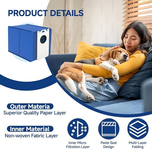 2 Pack 6 Liter Large Capacity Dust Bags Fits for BObsweep UltraVision & UltraVision Pet Self-Empty Robot Vacuum Cleaner Replacement Parts Accessories Disposable Vacuum Bags in Saudi Arabia