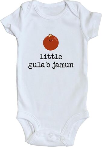 TwentyFourDoves Little Gulab Jamun Baby Bodysuit, Pakistani Kulfi, Indian,Jalebi, Desi, Mithai in Saudi Arabia