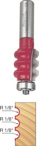 Freud 84-126: 1/8 "RADIUS TRIPLE READER & FLUTING BIT مع 1/2" ساق ، 3 "الطول الكلي in Saudi Arabia