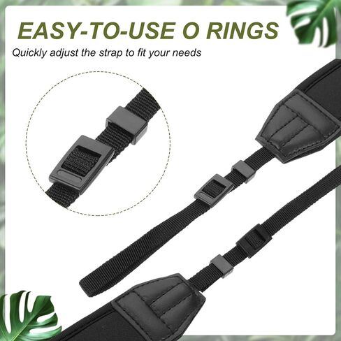 PATIKIL Camera Strap, Neoprene Adjustable Camera Neck Strap Digital Camera Shoulder Belt for Nikon Video Camcorder Monocular Photographers, Black in Saudi Arabia