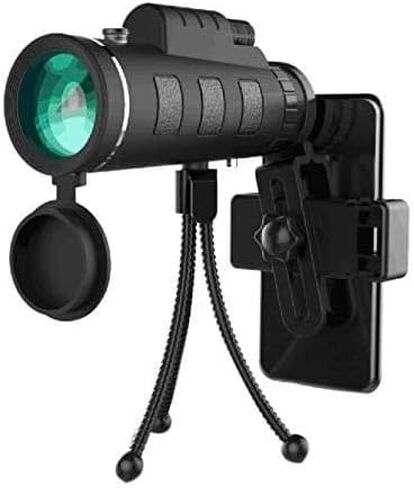 40x60 High-Powered Monocular Binoculars for Adults: Mobile Phone Compatible Telescope, Ideal for Bird Watching, Hiking, Camping & Wildlife Observation in Saudi Arabia