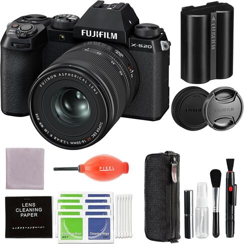 الكاميرا الرقمية Fujifilm X-S20 بدون مرآة XF16-50MMF2.8-4.8 R LM WR-حزمة سوداء مع الملحقات in Saudi Arabia
