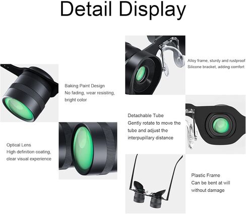 نظارات مجهر ، مناظير الصيد ، HD 10x exeglasse القابلة للطي لمشاهدة الطيور ، والرياضة ، والحفلات الموسيقية ، والمسرح ، والأوبرا in Kuwait