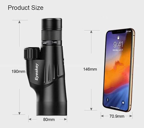 Monocular Telescopes 10-30X HD Zoom Portable Waterproof Telescopes Full Multi-Layer Coated Lens with Smartphone Mount & Tripod for Outdoor Hunting Bird Watching Concerts B (A) in Kuwait