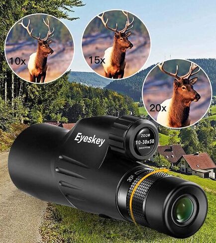 Monocular Telescopes 10-30X HD Zoom Portable Waterproof Telescopes Full Multi-Layer Coated Lens with Smartphone Mount & Tripod for Outdoor Hunting Bird Watching Concerts B (A) in Kuwait