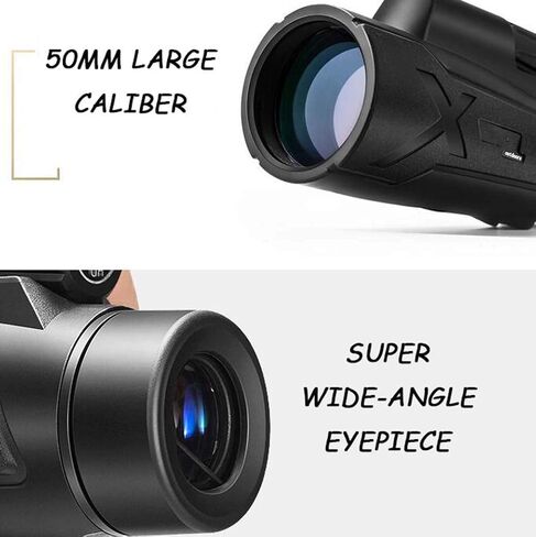 12X Lightweight Monoculars HDFMC Broadband Green Film Large Eyepiece Telescope Nitrogen-Filled Waterproof Roof Prism in Kuwait