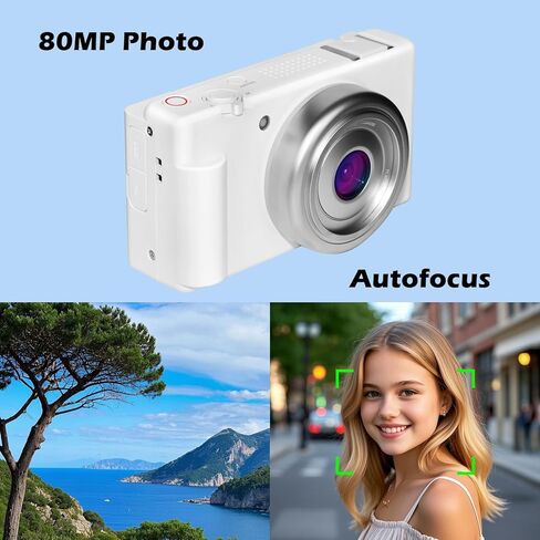 كاميرا تصوير فوتوغرافي رقمية 5K 4K 4K ، 18X ، 18x Zoom Autofocus Autofcus Anti-Shake Point Point Cameras Digital Cameras للمراهقين ، والمبتدئين ، والكاميرا المدونة لـ YouTube in Kuwait