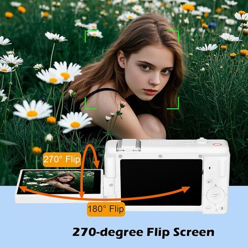 كاميرا تصوير فوتوغرافي رقمية 5K 4K 4K ، 18X ، 18x Zoom Autofocus Autofcus Anti-Shake Point Point Cameras Digital Cameras للمراهقين ، والمبتدئين ، والكاميرا المدونة لـ YouTube in Kuwait