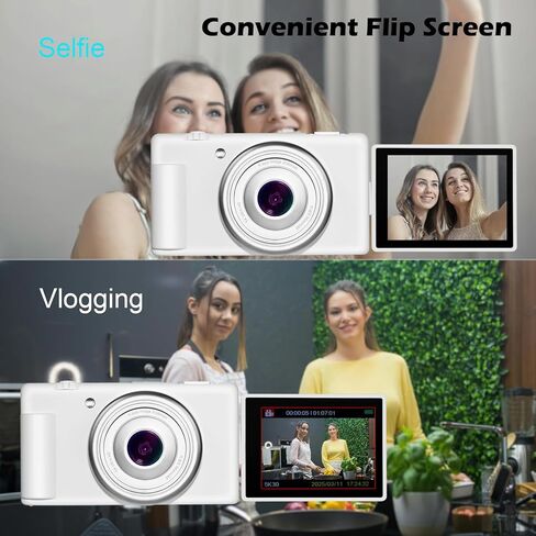 كاميرا تصوير فوتوغرافي رقمية 5K 4K 4K ، 18X ، 18x Zoom Autofocus Autofcus Anti-Shake Point Point Cameras Digital Cameras للمراهقين ، والمبتدئين ، والكاميرا المدونة لـ YouTube in Kuwait