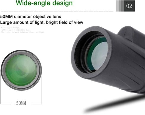 12X50 Powerful Monoculars Binoculars with Phone Clip, Ideal for Bird Watching and Outdoor Sightseeing in Saudi Arabia