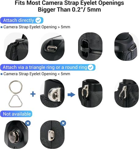 حزام رقبة كاميرا JJC ، حزام كتف النيوبرين الناعم مع أبازيم إطلاق سريع عالمي لكاميرات Canon Nikon Sony Fujifilm Olympus DSLR Lirrorless in Saudi Arabia