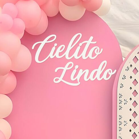 Cielito Lindo Backdrop Sign - Felt Sign for Balloon Arch, Mexican Baby Shower, Birthday, Talavera Wedding Decor, Cielito Lindo Party Decoration Wedding(Light Brown) in Saudi Arabia