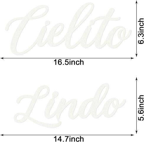 Cielito Lindo Backdrop Sign - Felt Sign for Balloon Arch, Mexican Baby Shower, Birthday, Talavera Wedding Decor, Cielito Lindo Party Decoration Wedding(Light Brown) in Saudi Arabia