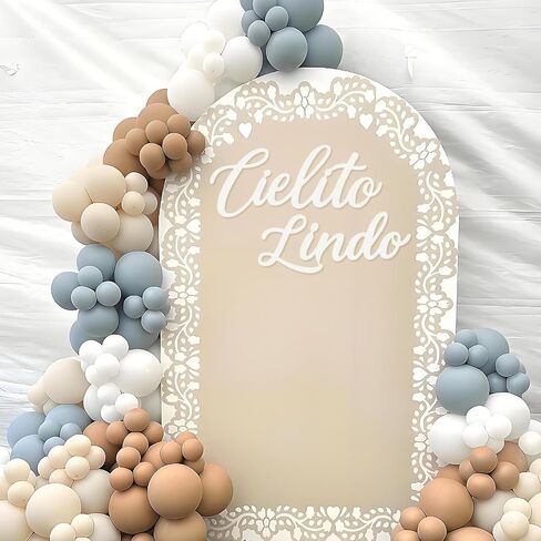 Cielito Lindo Backdrop Sign - Felt Sign for Balloon Arch, Mexican Baby Shower, Birthday, Talavera Wedding Decor, Cielito Lindo Party Decoration Wedding(Light Brown) in Saudi Arabia
