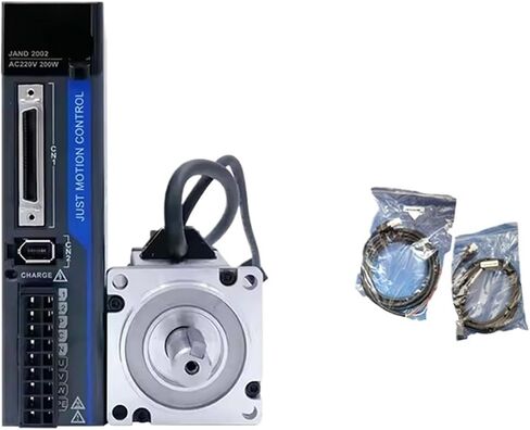 1PCS 200W AC Servo مجموعة مع برنامج تشغيل 0.62N.M المرحلة الواحدة 220VAC 3000 دورة في الدقيقة لآلة الأسلاك تشمل مجموعة الفرامل (برنامج تشغيل 1PCS) in Saudi Arabia
