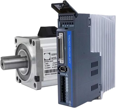1PCS 200W AC Servo مجموعة مع برنامج تشغيل 0.62N.M المرحلة الواحدة 220VAC 3000 دورة في الدقيقة لآلة الأسلاك تشمل مجموعة الفرامل (برنامج تشغيل 1PCS) in Saudi Arabia