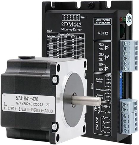 مرحلتين 0.75NM 2A 23 57 × 43 مم محرك سترايك 2DM442 برنامج تشغيل وحدة تحكم مزود الطاقة 350 350 in Saudi Arabia