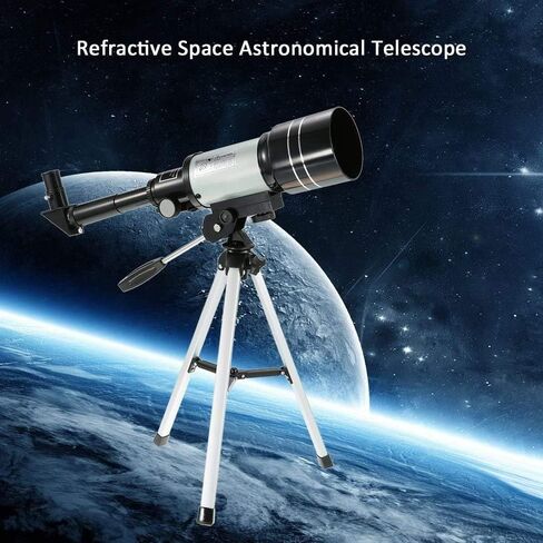 Monocular Telescope Astronomic Telescope 150X Refraction Monocular Travel Observation Range Telescope with Portable Tripod Adjustable Lever for Adults and Children(Silver) in Saudi Arabia