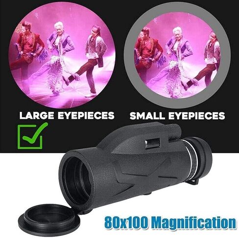 Monocular Telescope Monocular Telescope 80x100 high Power BAK4 Portable Waterproof Prism for Observation of Birds Camping Concert Travel Telescopes Gift Boy Gift in Saudi Arabia