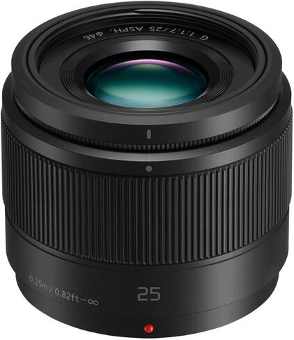 Panasonic 25mm f/1.7 Lumix G Aspherical Lens for Micro 4/3 System - Bundle with Soft Lens Case, 46mm Filter Kit, Cleaning Kit, Capleash II in Saudi Arabia
