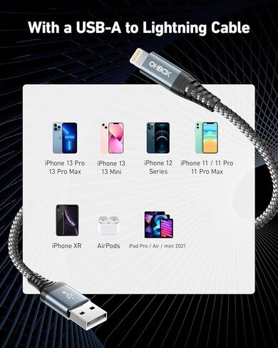 iPhone Charging Cable [Apple MFi Certified] USB Lightning Cable 6FT, 3 Pack | Nylon Braided Heavy Duty Fast iPhone Charger Cord for iPhone 14 13 12 11 X XS XR SE 8 7, iPad Pro, Air, mini, iPod, AirPods in Kuwait