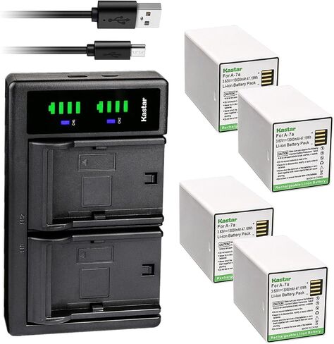 Kastar LTD2 USB Battery Charger Compatible with Arlo A7 A-7a, A14 A-14a, 308-50019-02, 308-50034-01, 1INR19/66-4 Battery, Arlo GO 2 ITE Security Camera (VML2030), FBK1101 FBK1101-1SCNAS in Saudi Arabia