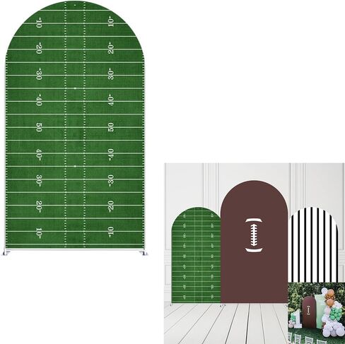 ملعب كرة القدم الرياضي حفلة عيد ميلاد القوس قوس الخلفية Decors Arch Stand Covers for Boys American Football Lace Baby Shower Balonons (2.6 × 6 قدم ، GX2802) in Saudi Arabia