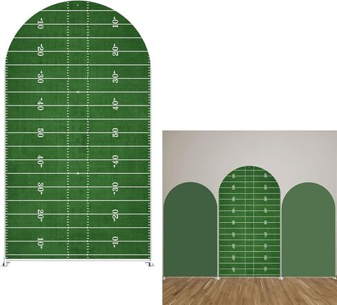 ملعب كرة القدم الرياضي حفلة عيد ميلاد القوس قوس الخلفية Decors Arch Stand Covers for Boys American Football Lace Baby Shower Balonons (2.6 × 6 قدم ، GX2802) in Saudi Arabia