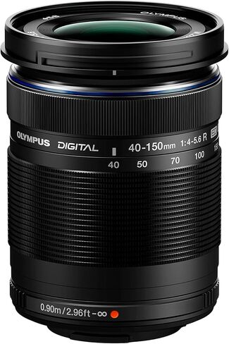Olympus OM System M. 40-150mm F4.0-5.6 R Zoom Lens (Black) لـ Olympus و Panasonic Micro 4/3 Cameras-الإصدار الدولي (بدون ضمان) in Saudi Arabia