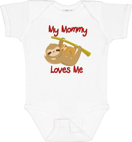 inktastic My Mommy Loves Me Sloth Baby Bodysuit in Saudi Arabia