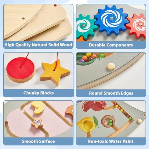 لوحة حائط كبيرة للفيل الخشبية للطفل التعليمي Montessori Toy للأطفال التفاعلية التفاعلية ألعاب الحسية الحسية in Saudi Arabia