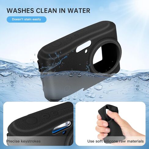 Soft Silicone Camera Case Compatible with Kodak PIXPRO FZ45 Digital Camera, Top Grain Leathr Silicone Cover (Rice White) in Saudi Arabia