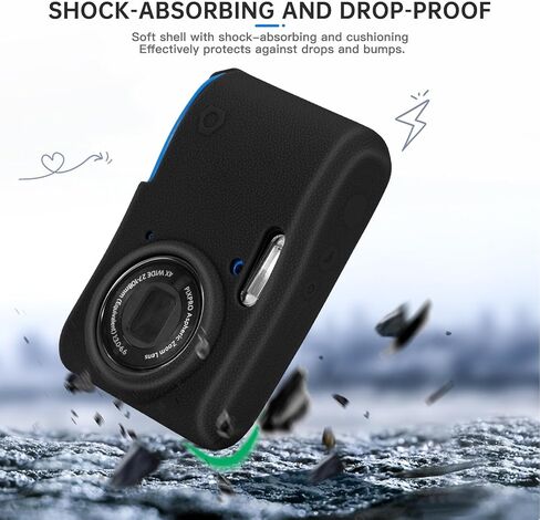 Soft Silicone Camera Case Compatible with Kodak PIXPRO FZ45 Digital Camera, Top Grain Leathr Silicone Cover (Rice White) in Saudi Arabia