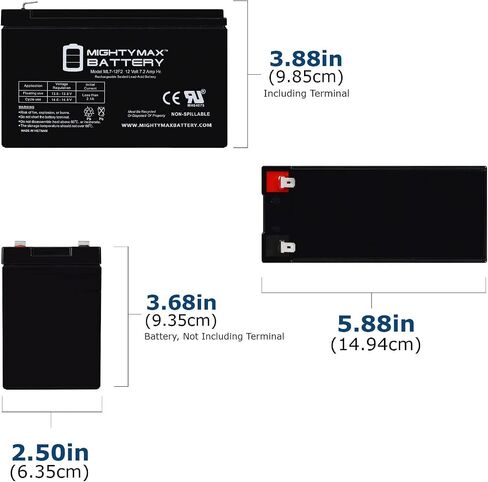 Mighty Max Battery 12V 7Ah F2 Replacement Battery for Aqua-Vu AV715C 7" Underwater Camera in Saudi Arabia