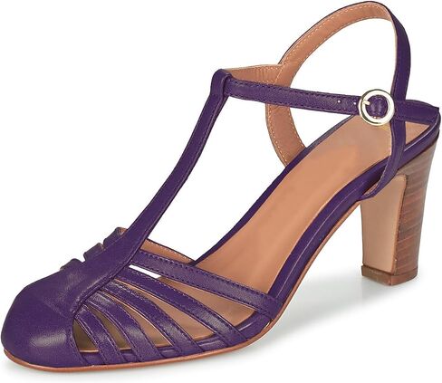 Lehoor Women Heel Heel Mary Jane Shoet Cutout kal strap press مضخات قفص اصبع القدم صندل t حذاء مضخة حذاء 3 بوصة من كعب القطط المغلقة المغلقة في الصنادل الرومانية الصيفية. in Kuwait