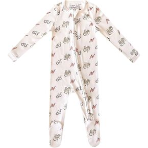 Hogwarts Copper Pearl Zip-Up Footie Baby Pajamas: Ultra-Soft Boys & Girls Pajamas, Premium Knit Fabric in Stylish Prints, Tag-Free with Two-Way Zipper, Newborn to 24 Months in Saudi Arabia