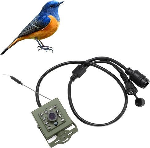 Indoor Outdoor Security Camera, Bird Box Camera with Night Vision, Low Noise Outdoor Camera with Wide Angle Lens for iOS Android (IMX307 CMOS Sensor 2MP) in Saudi Arabia