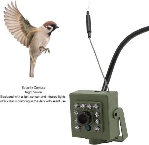 Indoor Outdoor Security Camera, Bird Box Camera with Night Vision, Low Noise Outdoor Camera with Wide Angle Lens for iOS Android (IMX307 CMOS Sensor 2MP) in Saudi Arabia