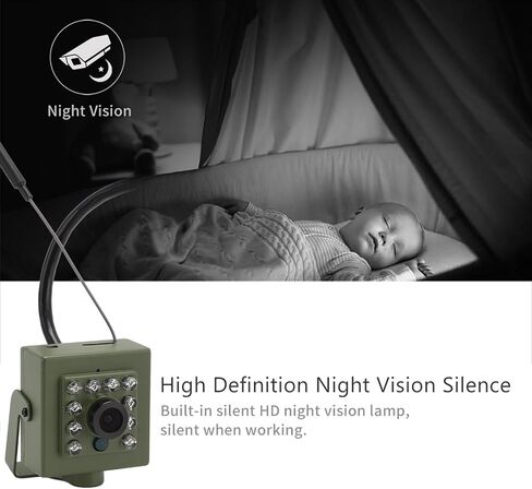 Indoor Outdoor Security Camera, Bird Box Camera with Night Vision, Low Noise Outdoor Camera with Wide Angle Lens for iOS Android (IMX307 CMOS Sensor 2MP) in Saudi Arabia
