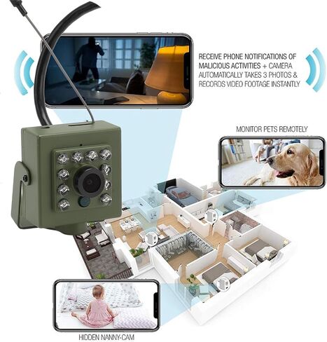 Indoor Outdoor Security Camera, Bird Box Camera with Night Vision, Low Noise Outdoor Camera with Wide Angle Lens for iOS Android (IMX307 CMOS Sensor 2MP) in Saudi Arabia