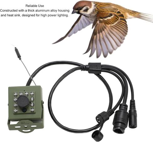 Indoor Outdoor Security Camera, Bird Box Camera with Night Vision, Low Noise Outdoor Camera with Wide Angle Lens for iOS Android (IMX307 CMOS Sensor 2MP) in Saudi Arabia