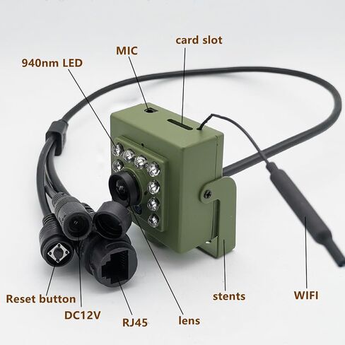 Indoor Outdoor Security Camera, Bird Box Camera with Night Vision, Low Noise Outdoor Camera with Wide Angle Lens for iOS Android (IMX307 CMOS Sensor 2MP) in Saudi Arabia
