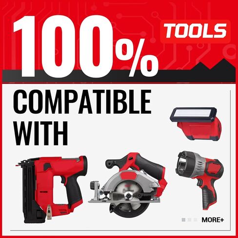 2 Pack 12V 7.0AH استبدال لـ Milwaukee 48-11-1862 Battery & N12 3A شاحن متوافق مع بطارية Milwaukee 12V LI-ION 48-11-1812 48-11-1828 48-11-1850. in Saudi Arabia