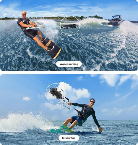 Insta360 X5 Water Sports Rope Mount, for Epic Kitesurfing and Wakeboarding Shots, Stays Invisible in 360 footage for Impossible Third-Person Angles in Saudi Arabia