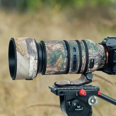Waterproof Camouflage Camera Lens Cover Compatible with Tamron 150-500mm f5-6.7 Di III VC VXD (A057), Rain Covers, Lens Protective Sleeve, Wildlife and Sports Photography (Dry Grass Camouflage) in Kuwait