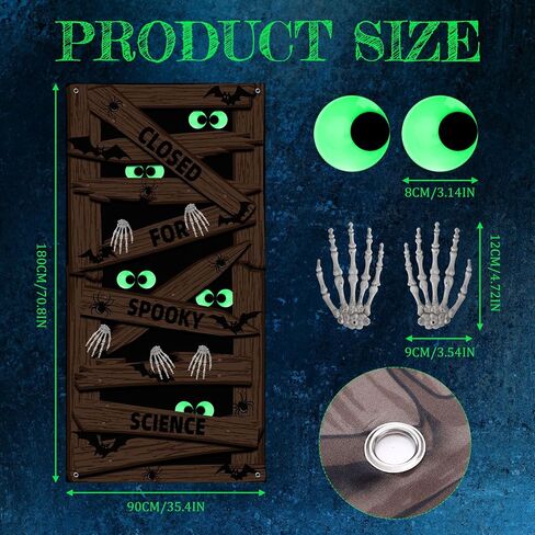 3D Halloween Door Decorations Mummy Cover Fabric Halloween Party Partys Scip for Front Porch Party Supplies Studio Indoor Outdoor ، 35.4 × 70.9 بوصة in Kuwait