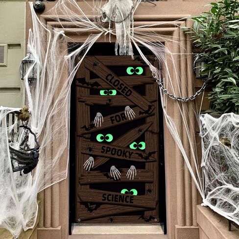 3D Halloween Door Decorations Mummy Cover Fabric Halloween Party Partys Scip for Front Porch Party Supplies Studio Indoor Outdoor ، 35.4 × 70.9 بوصة in Kuwait