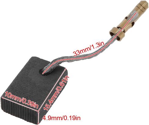 4pcs Quick Angle Grinders استبدال فرشاة الكربون جزء 316055200 متوافق مع Metabo W9-115 Quick and WP9-125 Quick (15.4x10x4.9mm) in Saudi Arabia